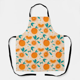 Orange Citrus Spaß Schürze