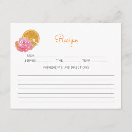 Orange Citrus Thema Rosa Blumenrezeptur Begleitkarte