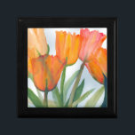 Orange Citrus Tulips Schmuckschachtel<br><div class="desc">Aquarellmalerei auf Tulpen aus Zitrusfrüchten</div>