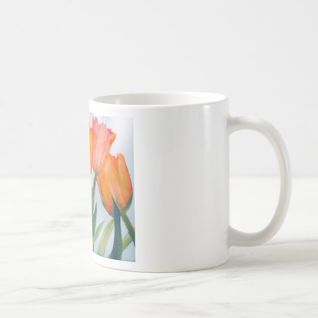 Orange Citrus Tulips Tasse (Rechts)