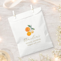 Orange Citrus Watercolor Bridal Brunch Custom
