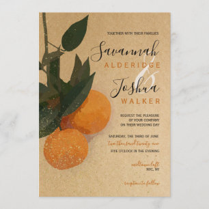 ORANGE CITRUS WATERCOLOR WEDING INVITATION EINLADUNG