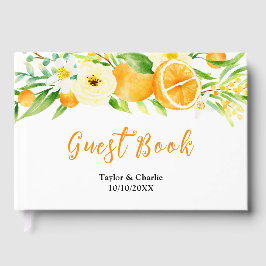 Orange Citrus Wedding Gästebuch
