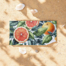 Orange Citrus Whimsical Watercolor Obstbäume & Blü