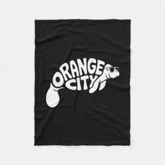 Orange City Manatee Orlando Florida Süße Ferien  Fleecedecke