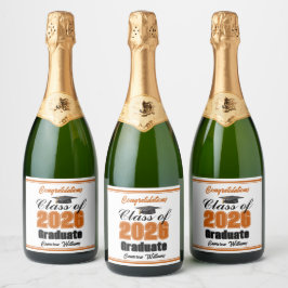 Orange Class of 2026 Graduation Party Custom