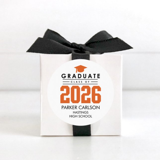 Orange Class of 2026 Graduation Sticker (Von Creator hochgeladen)