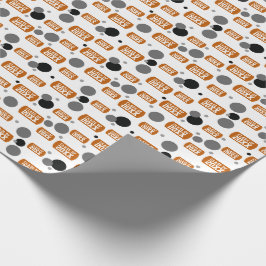 Orange "Class of" Dog Tag und Dotmuster gebrannt Geschenkpapier