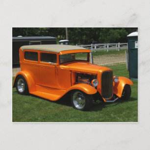Orange Classic Car Postkarte