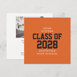 Orange Classic Varsity-Abschlussfeier Einladung