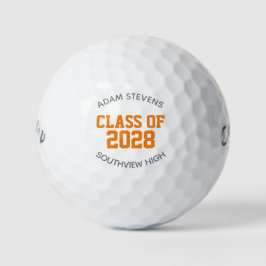 Orange Classic Varsity Graduate Class Gift Golfball