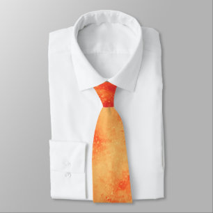 Orange Cloud Effect Neck Tie Krawatte