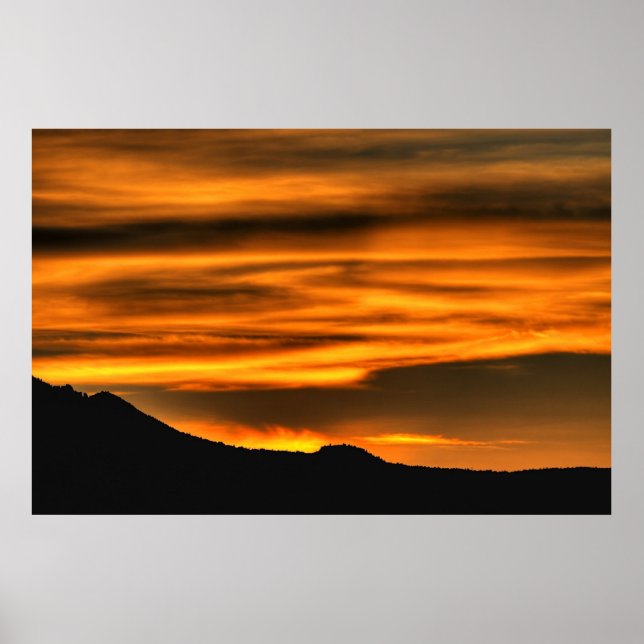 Orange Cloud Lines Poster (Vorne)
