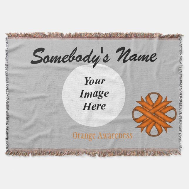Orange Clover Ribbon Template by Kenneth Yoncich Decke (Vorderseite)