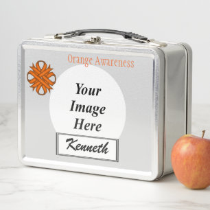 Orange Clover Ribbon von Kenneth Yoncich Metall Lunch Box