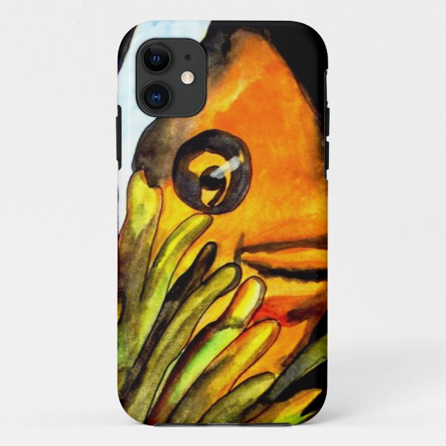Orange Clown Aquarell Originale Malerei Case-Mate iPhone Hülle (Rückseite)