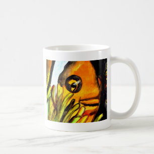 Orange Clown Aquarell Originale Malerei Tasse
