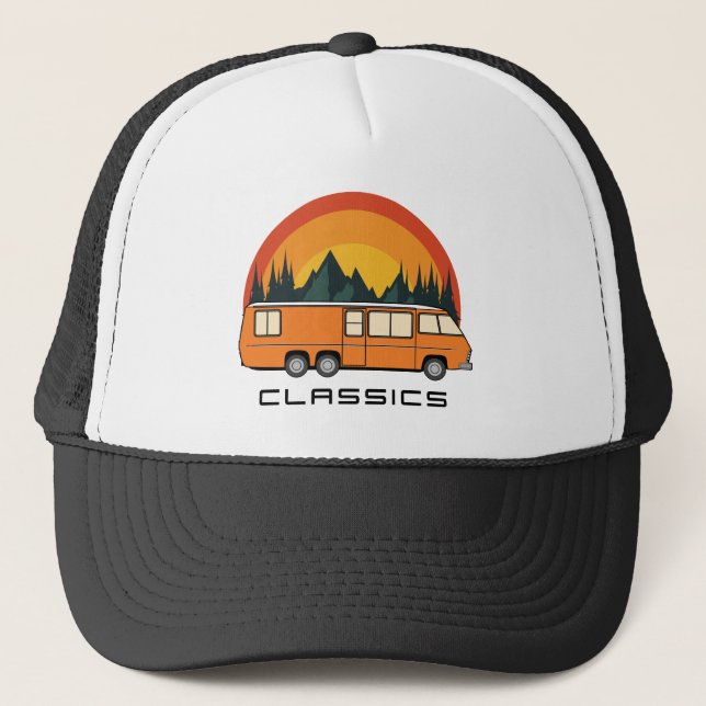 Orange Coach Classic Logo Trucker Hat Truckerkappe (Vorderseite)