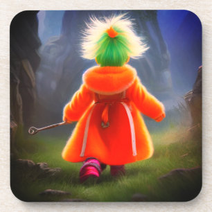 Orange Coat Getränkeuntersetzer