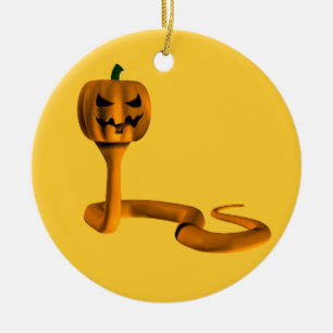 Orange Cobra Keramikornament