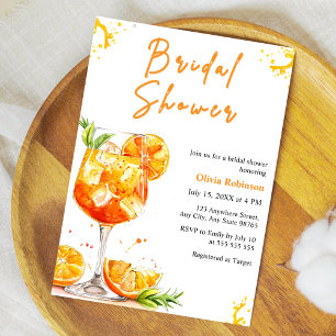 Orange Cocktail Getränk Aperol Spritz Brautparty Einladung