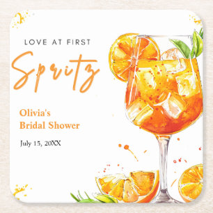 Orange Cocktail Liebe auf den ersten Spritzer Jung Rechteckiger Pappuntersetzer
