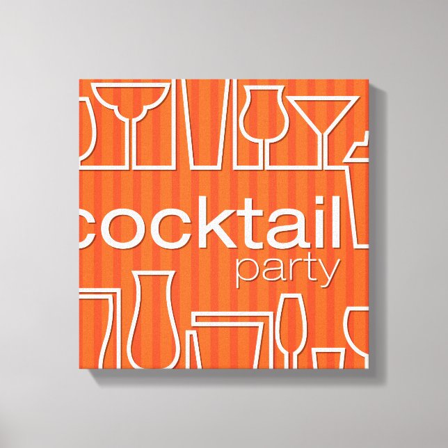 Orange Cocktail Party Leinwanddruck (Vorderseite)