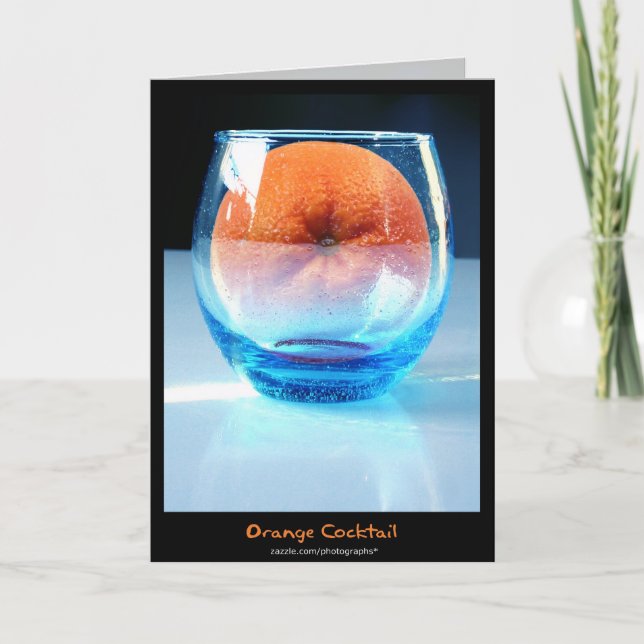 Orange Cocktailkarte Karte (Vorderseite)