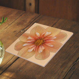 Orange Collarette Dahlia Floral Fliese