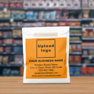 Orange Color Business Brand auf Papiertüte Geschenktütchen