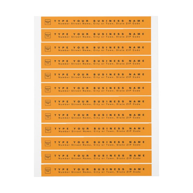 Orange Color Business Rücksendeadresse (Bogen)