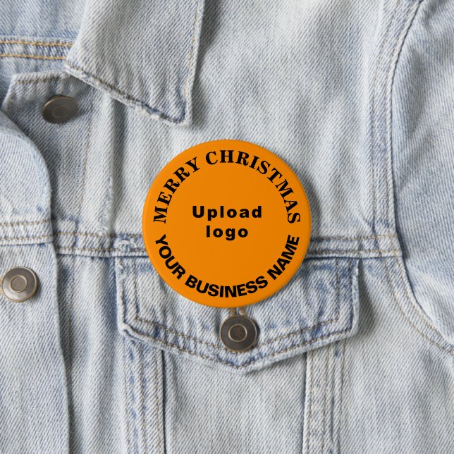 Orange Color Christmas Business Round Button (Beispiel)