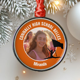 Orange Color Guard Photo High School Christmas Ornament Aus Metall