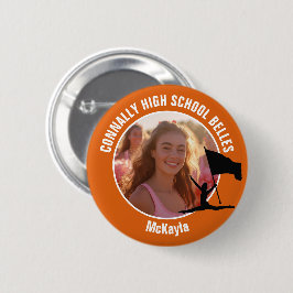 Orange Color Guard Photo High School Dancer Button