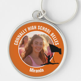 Orange Color Guard Photo High School Dancer Schlüsselanhänger