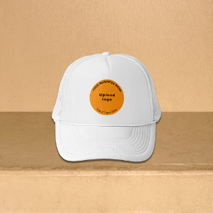 Orange Color Round Business Brand on Trucker Hat Truckerkappe