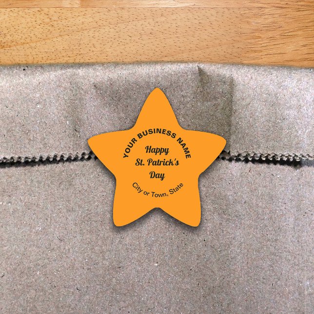 Orange Color Saint Patrick Business Star Sticker (Von Creator hochgeladen)
