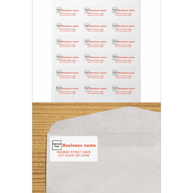 Orange Color Text - Firmenanschrift Adressaufkleber (Von Creator hochgeladen)
