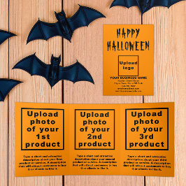 Orange Color Trifold-Karte Dreifach Gefaltete Karte