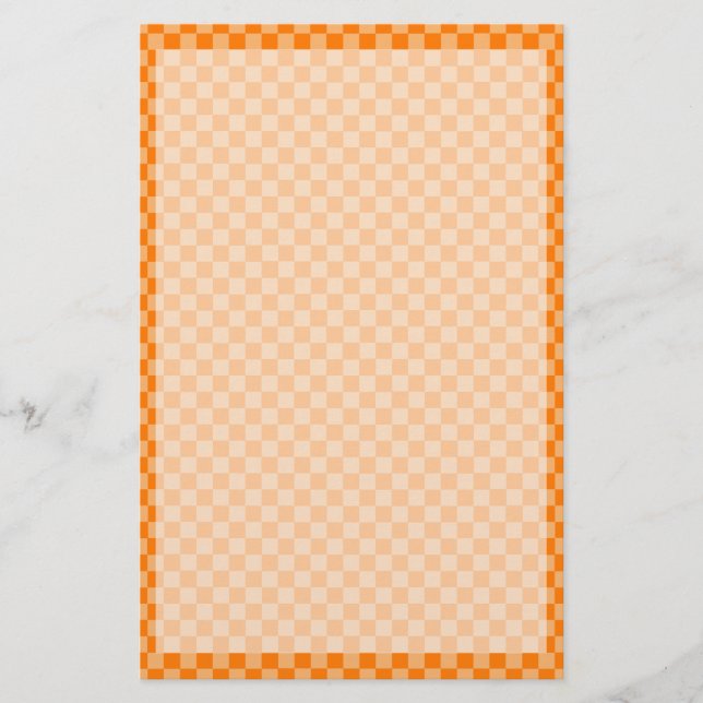 Orange Combination Checkerboard von Shirley Taylor Briefpapier (Vorderseite)