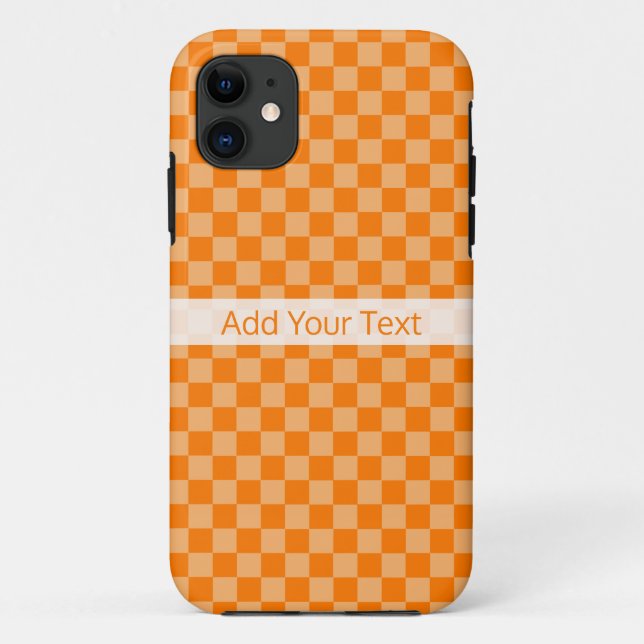 Orange Combination Checkerboard von Shirley Taylor Case-Mate iPhone Hülle (Rückseite)