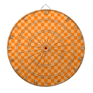 Orange Combination Checkerboard von Shirley Taylor Dartscheibe