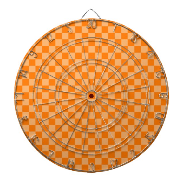 Orange Combination Checkerboard von Shirley Taylor Dartscheibe (vorne)