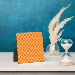 Orange Combination Checkerboard von Shirley Taylor Fotoplatte