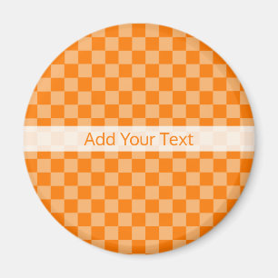 Orange Combination Checkerboard von Shirley Taylor Magnet