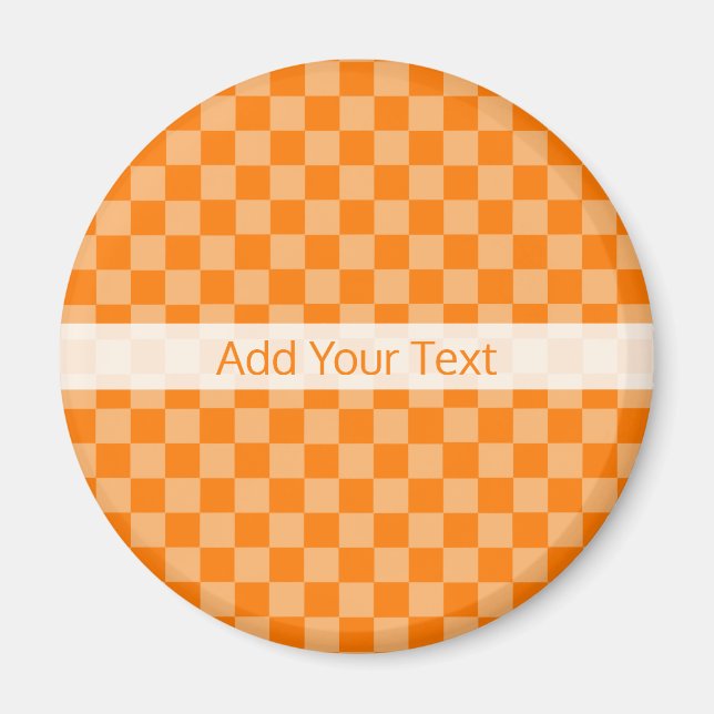 Orange Combination Checkerboard von Shirley Taylor Magnet (Vorne)