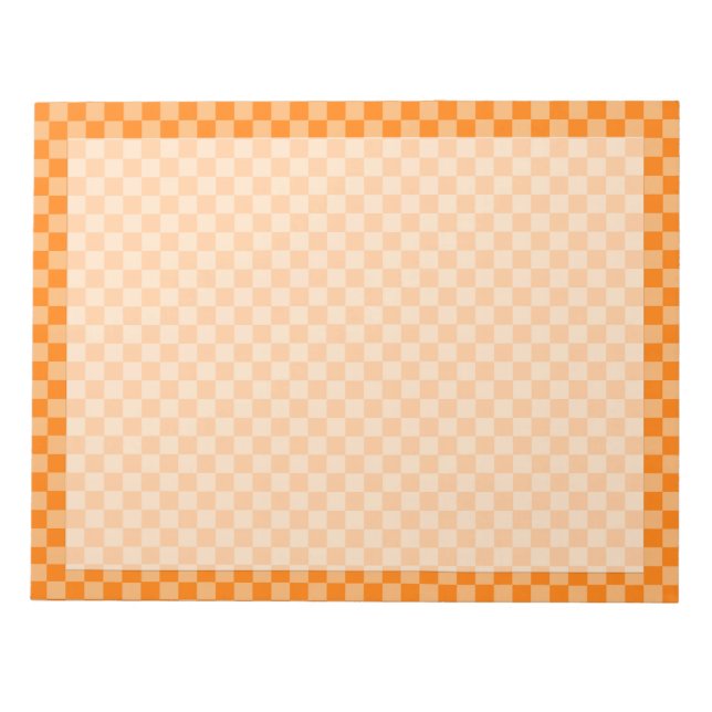 Orange Combination Checkerboard von Shirley Taylor Notizblock (Vorderseite)