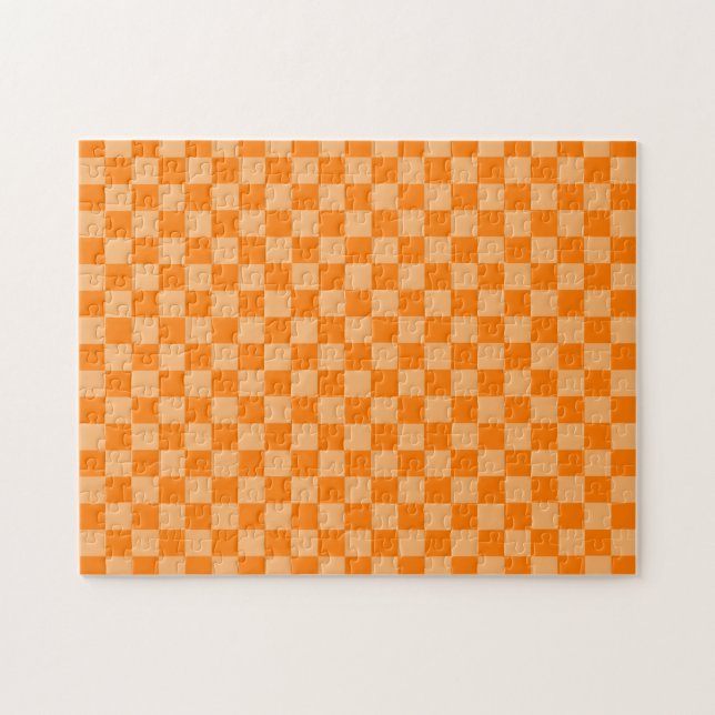 Orange Combination Checkerboard von Shirley Taylor Puzzle (Horizontal)