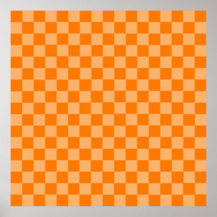 Orange Combination Checkerboard von ShirleyTaylor Poster