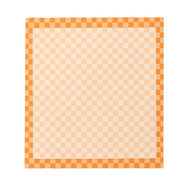 Orange Combination Classic Checkerboard Notizblock (Vorderseite)